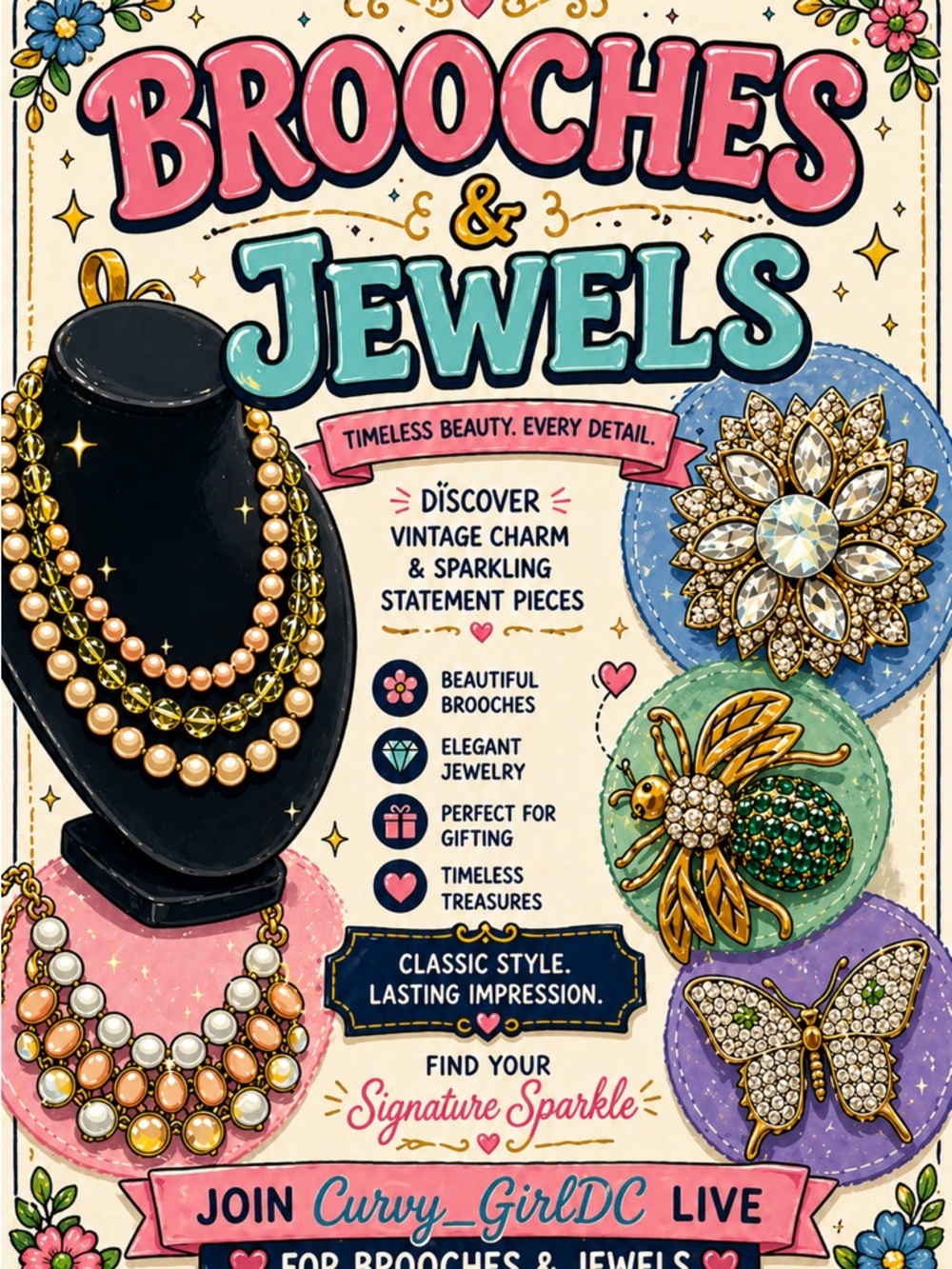 NEW Show Alert - Brooches and Jewels with Curvy_GirlDC